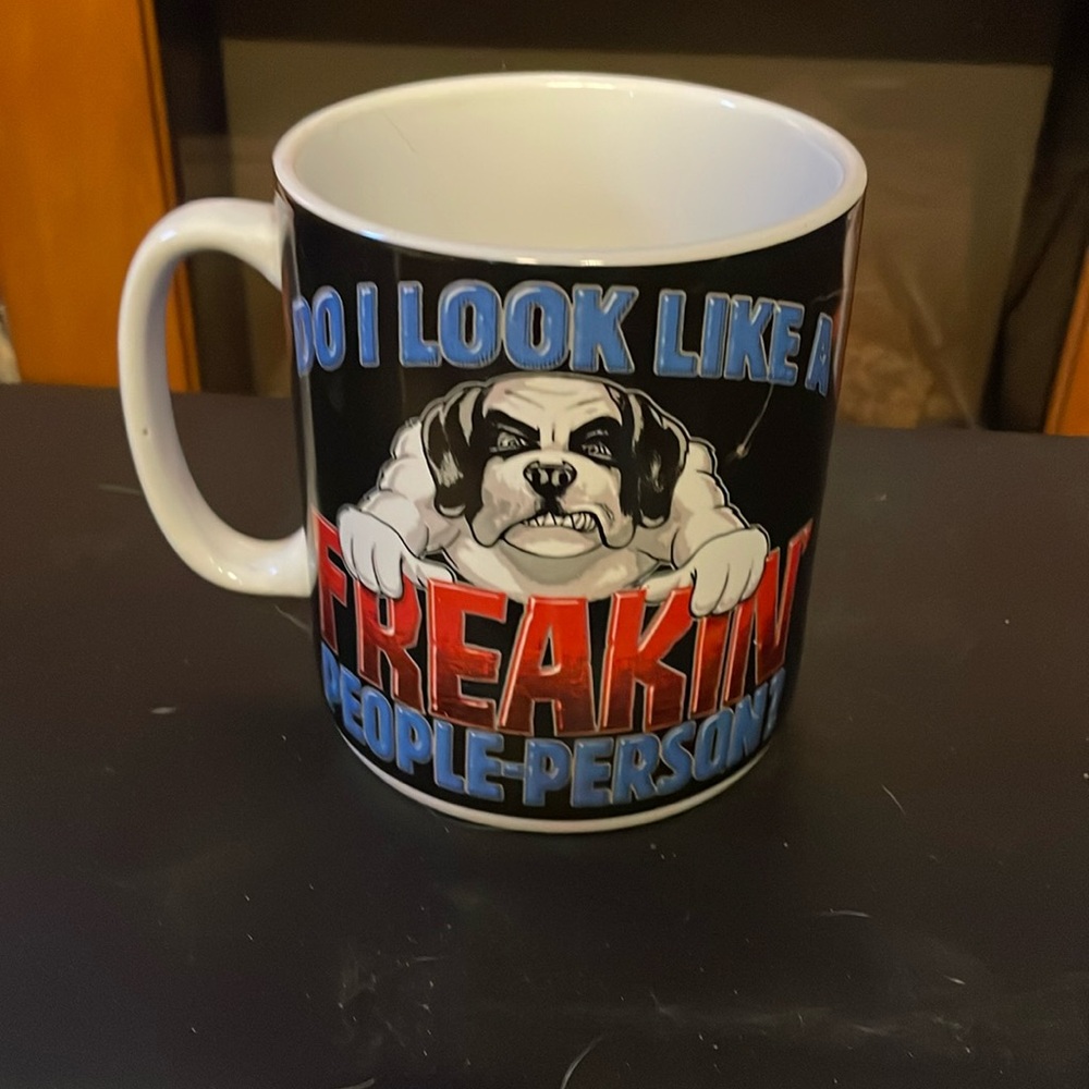 Big dogs over sized coffee cup